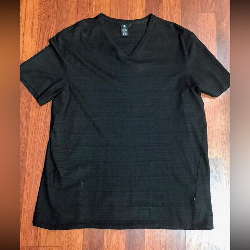 Men’s Calvin Klein V-Neck SS Tee Black - L